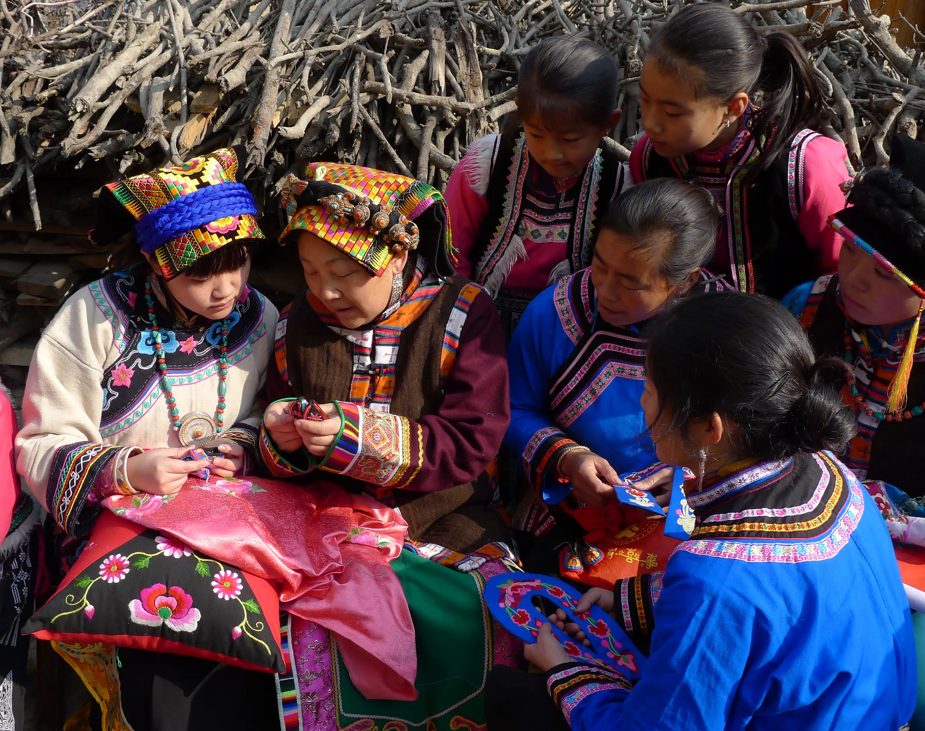 The art of embroidery, passed down through generations